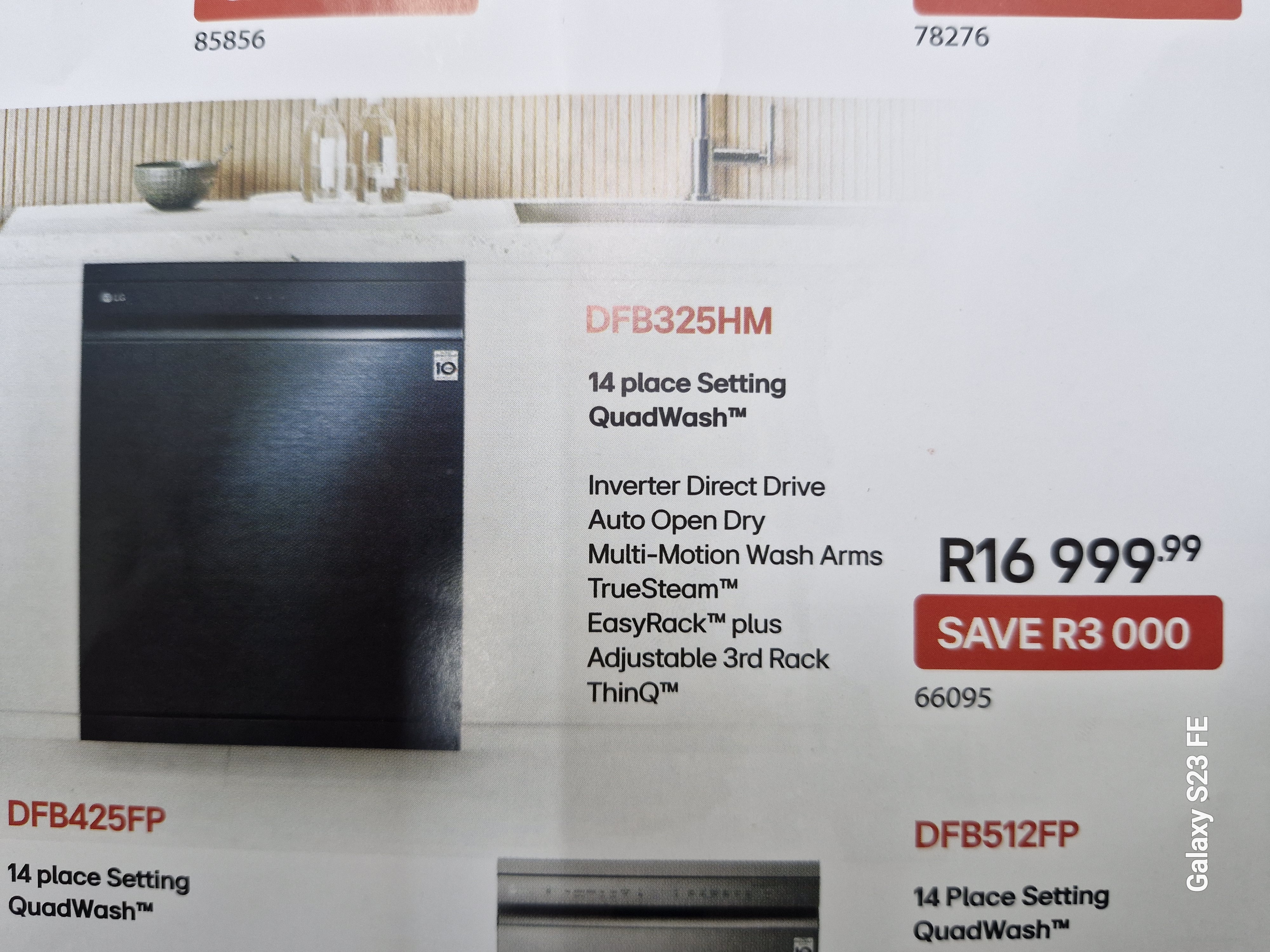 LG DFB325HM 14 PLACE Setting Quardwash for sale